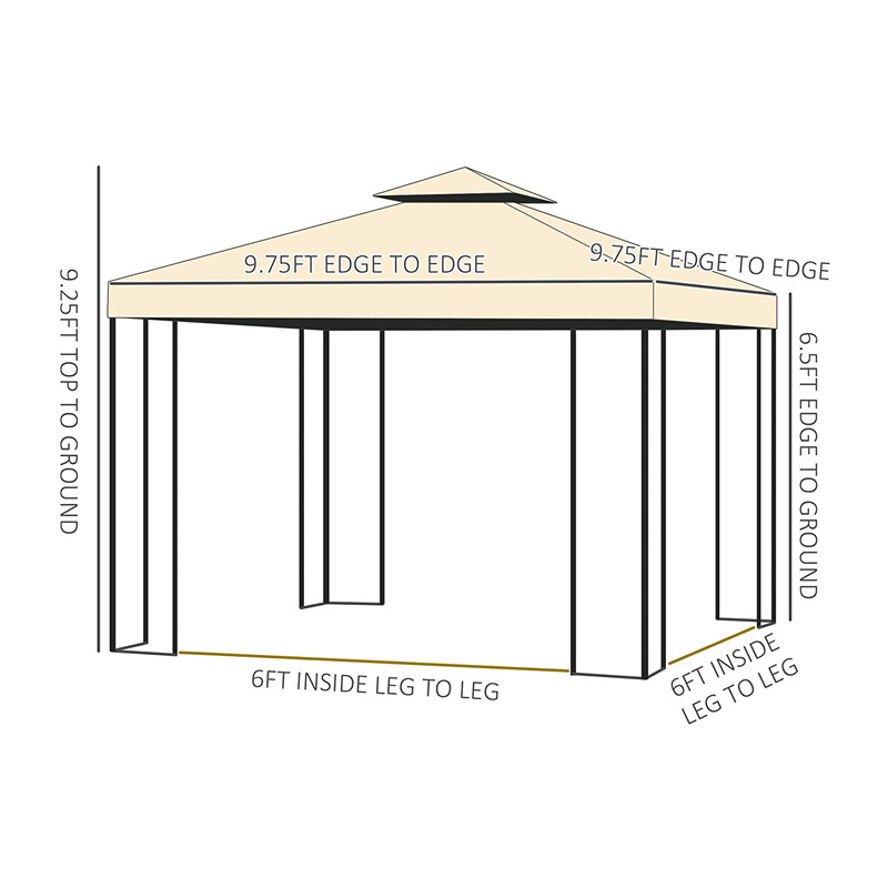 Garden Supplies Pergola Steel Outdoor  Gazebo Outdoor Canopies For Outdoor Events