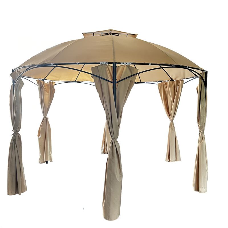 Arc Top EU hot sale Outdoor Patio Dome Soft Top Gazebo with Removable Curtains