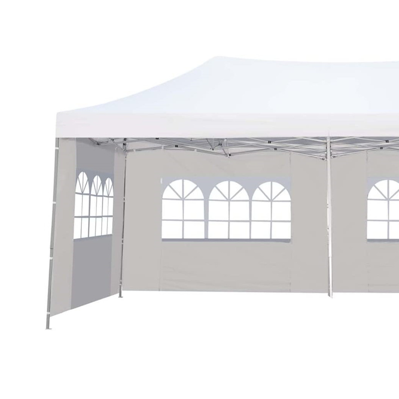 10x20 Ft Pop up Canopy Party Wedding Gazebo Tent Shelter with 4 Removable Side Walls White