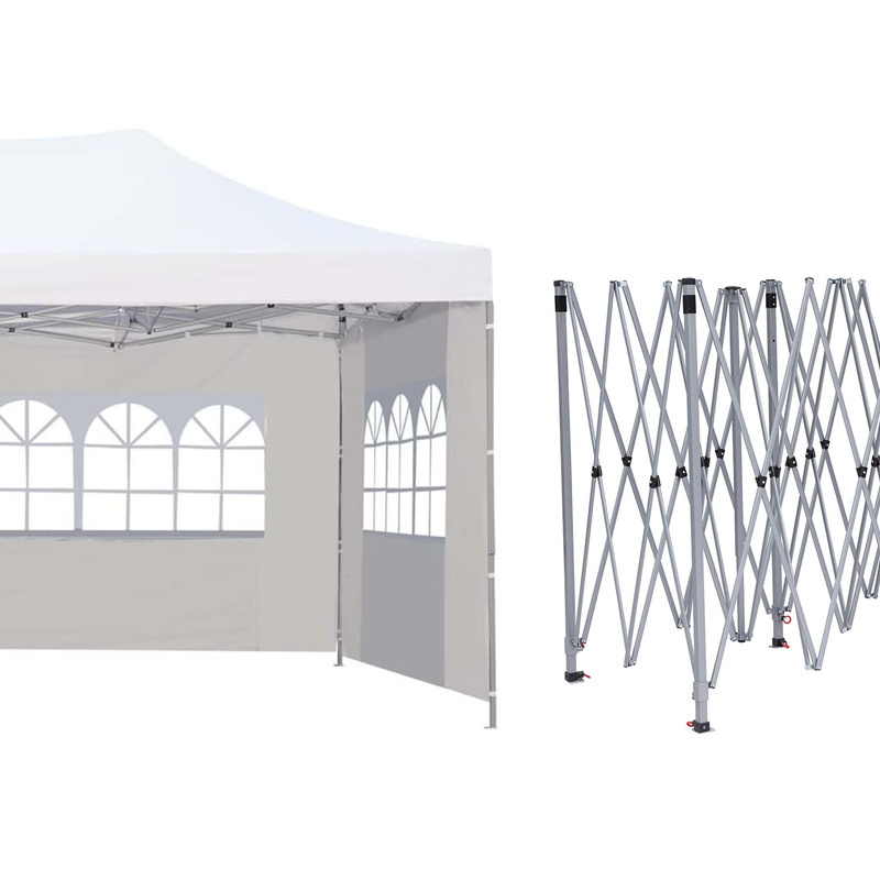 10x20 Ft Pop up Canopy Party Wedding Gazebo Tent Shelter with 4 Removable Side Walls White