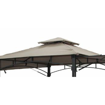 10' x 10'  Outdoor  Air Spring Canopy Steel Frame Gazebo for Patio, Brown