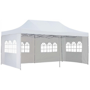 10x20 Ft Pop up Canopy Party Wedding Gazebo Tent Shelter with 4 Removable Side Walls White