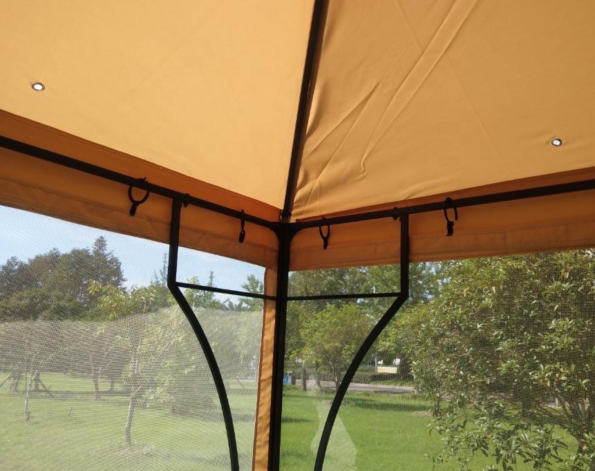 10' x 10' Outdoor Steel  Gazebo with Mosquito Netting