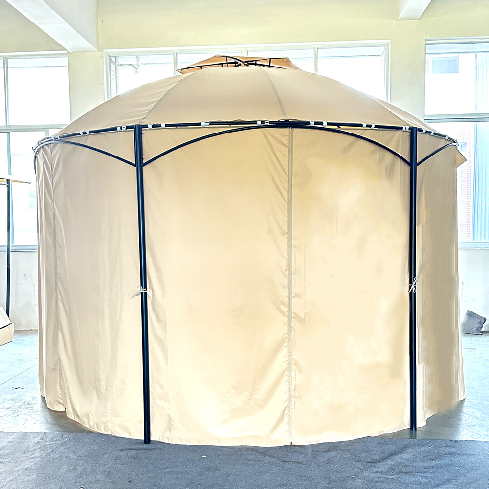 Arc Top EU hot sale Outdoor Patio Dome Soft Top Gazebo with Removable Curtains