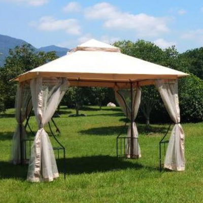 10' x 10' Outdoor Steel  Gazebo with Mosquito Netting