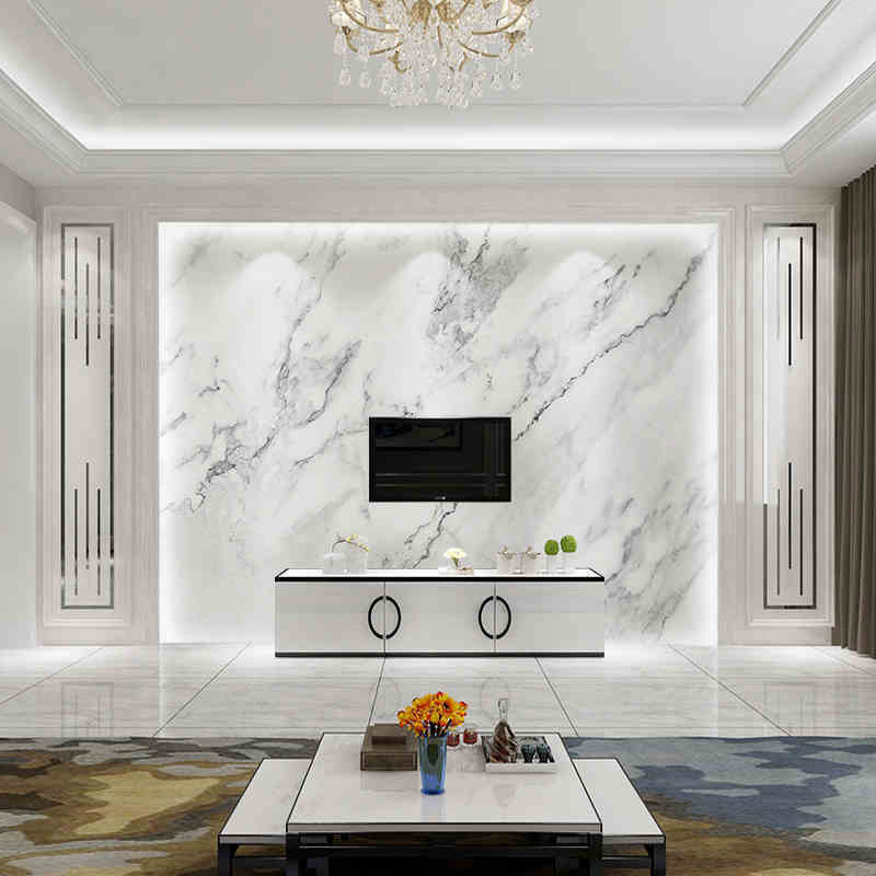 Room Custom Black 3D Wall Paper Adhesive Home Decor Marble Kitchen Wallpaper For Wall