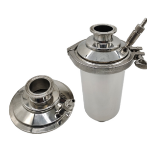 Stainless steel folding 304 pipe microporous membrane filter sanitary precision separator with exhaust valve single core