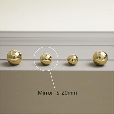 Hammer mirror plain brass handle Wardrobe Cabinet Shoe Cabinet Drawer Cabinet Door round ball single hole small handle knob