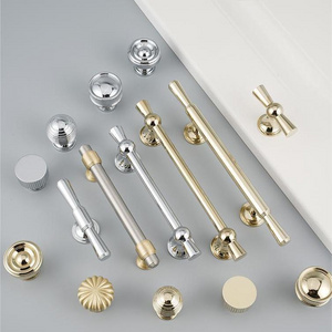 New Nordic ball round furniture cabinet Brass Gold Handles Drawer Pulls Wholesale Kitchen Hardware Knobs & handles