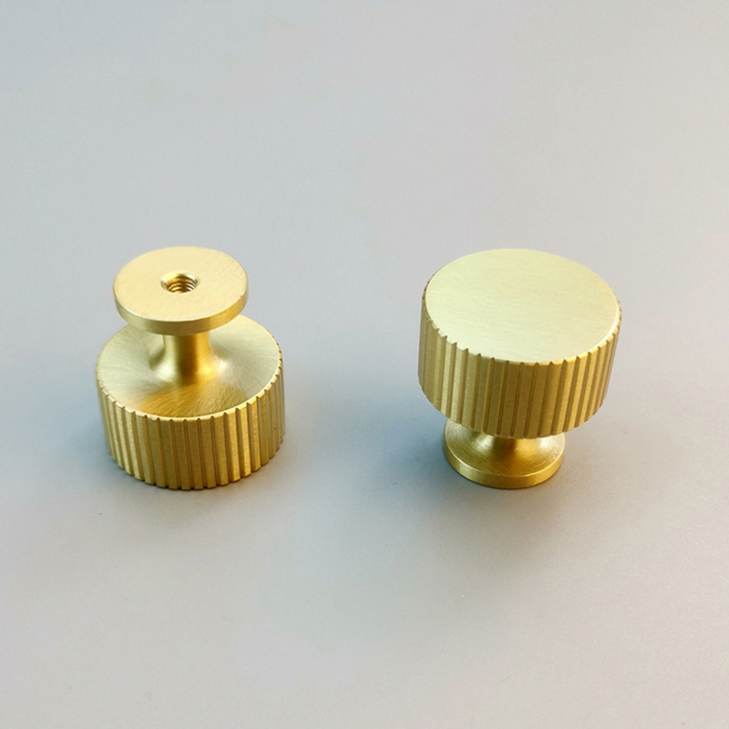 Closet handle wholesale drawer knobs brass drawer knobs pulls 6671 custom made brass knurled knob