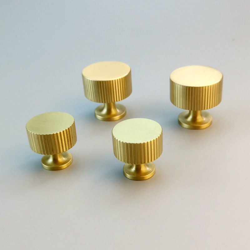 Closet handle wholesale drawer knobs brass drawer knobs pulls 6671 custom made brass knurled knob