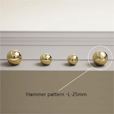 Hammer mirror plain brass handle Wardrobe Cabinet Shoe Cabinet Drawer Cabinet Door round ball single hole small handle knob