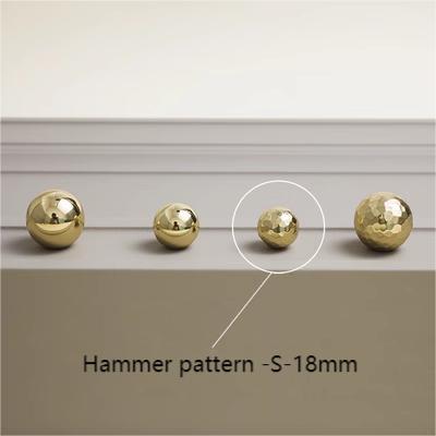 Hammer mirror plain brass handle Wardrobe Cabinet Shoe Cabinet Drawer Cabinet Door round ball single hole small handle knob