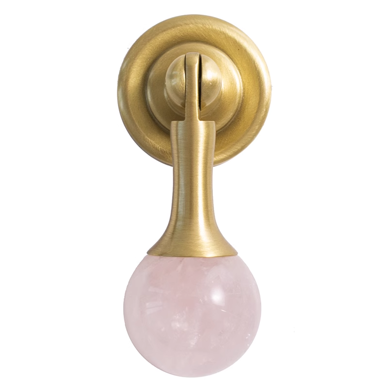 Brass Crystal Pendant Handle Cabinet Wardrobe Door Pink White Personalized Small Handle