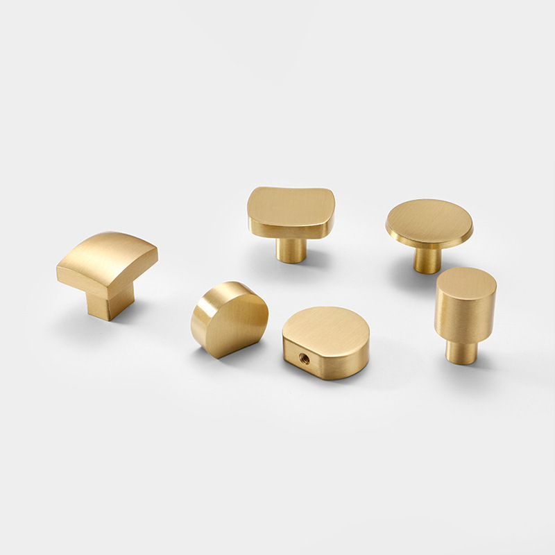 Brass Knob Pull Unique Design Furniture Hardware Pulls Gold Handle Kitchen Cabinet Drawer Dresser Knobs Factory Manufacturer