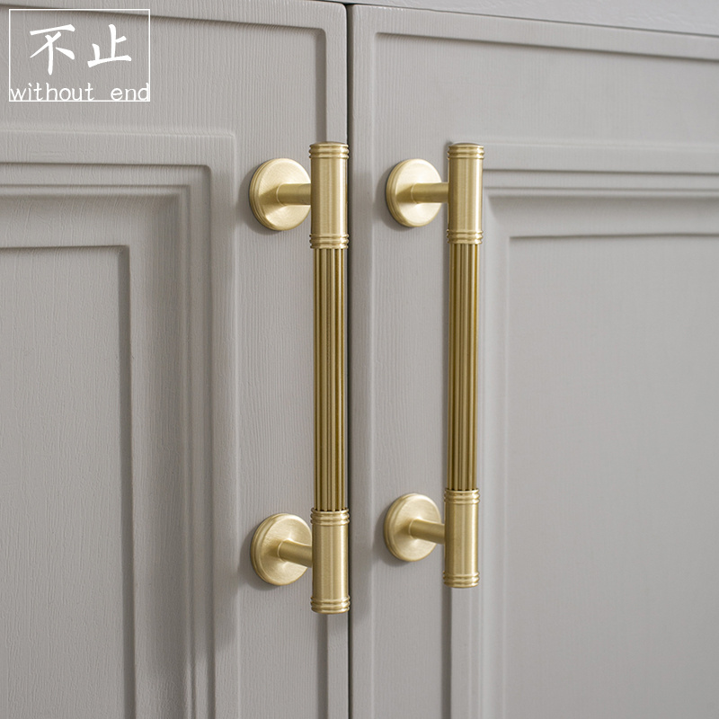 European and American style original new product wardrobe door handle kitchen cabinet high-end gold long handles