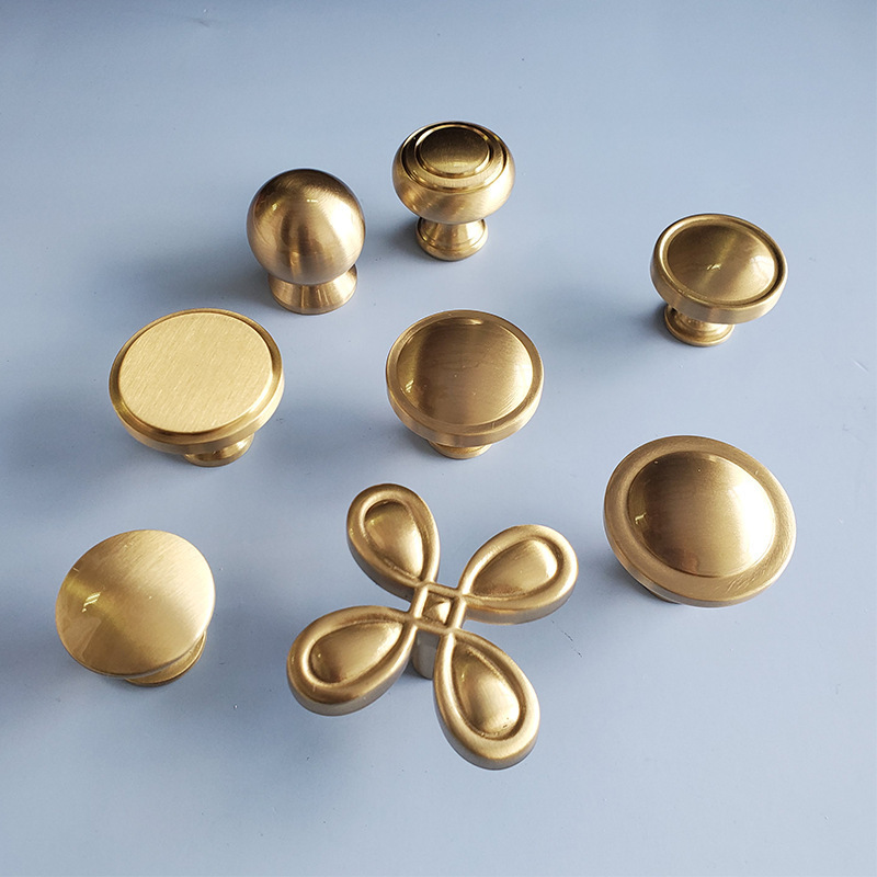 Brass Drawer Knob Factory Sell Direct Good Quantity Furniture Dresser Drawer Copper Handles Kitchen Brass Pull Gold Cabinet Knob