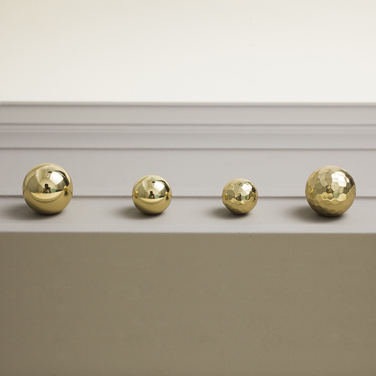 Hammer mirror plain brass handle Wardrobe Cabinet Shoe Cabinet Drawer Cabinet Door round ball single hole small handle knob