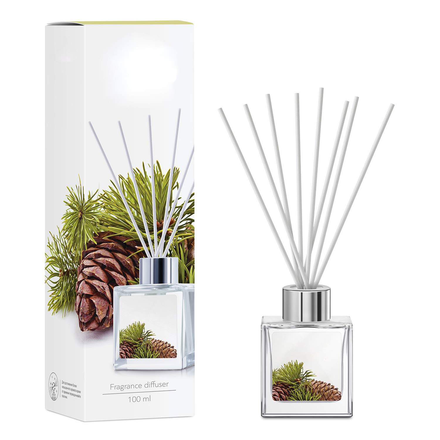 Great Decor Christmas Tree Scent Alcohol-free Holiday Atmosphere Perfume Reed Diffuser Sets Pine For Home Office Bathroom