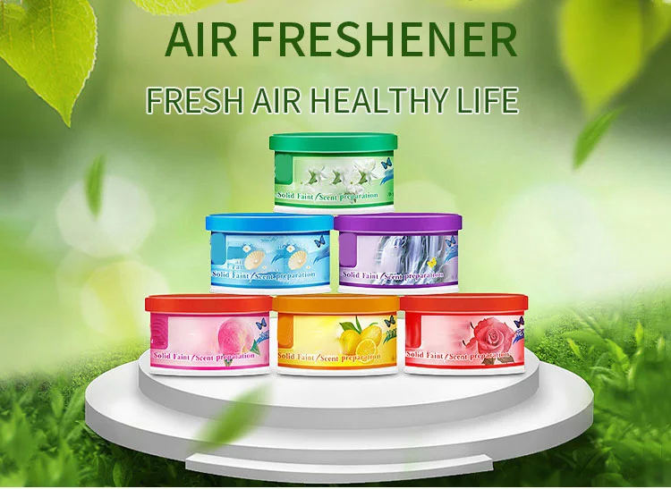 Solid Fragrance Manufacturers Car Perfume Scent Gel Air Freshener Can for Homes Bathroom Air Freshener