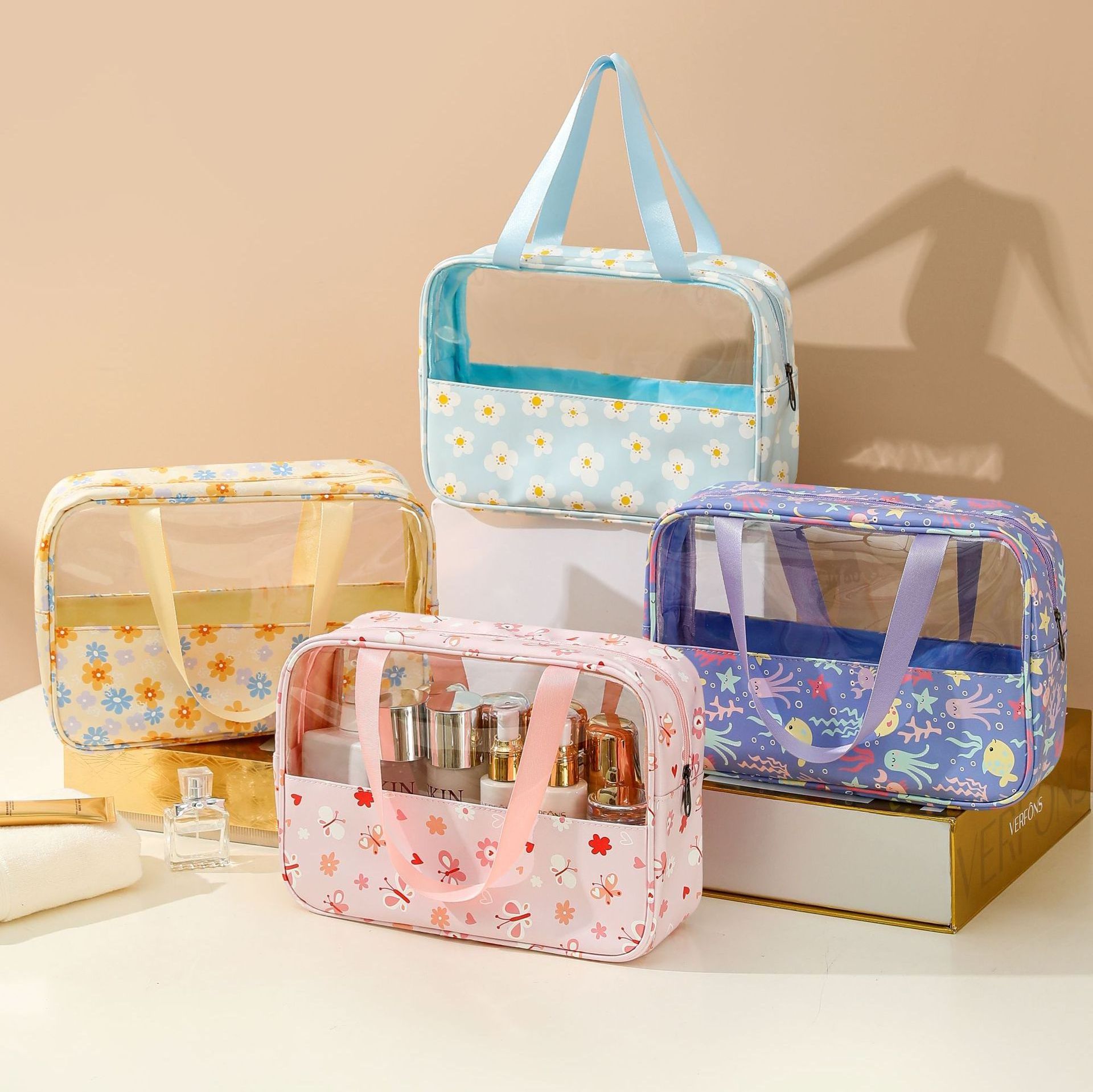 Makeup And Cosmetic Bags Multi Colors Transparent Make Up Bag Pvc Small Travel For Women Wholesale