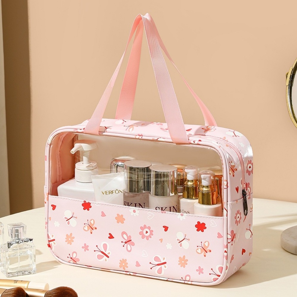 Leather Travel Toiletry Women S Cosmetic Bag Factory Custom Premium Digital Printing Cosmetics Makeup Case Fashion Logo