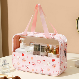 Leather Travel Toiletry Women S Cosmetic Bag Factory Custom Premium Digital Printing Cosmetics Makeup Case Fashion Logo