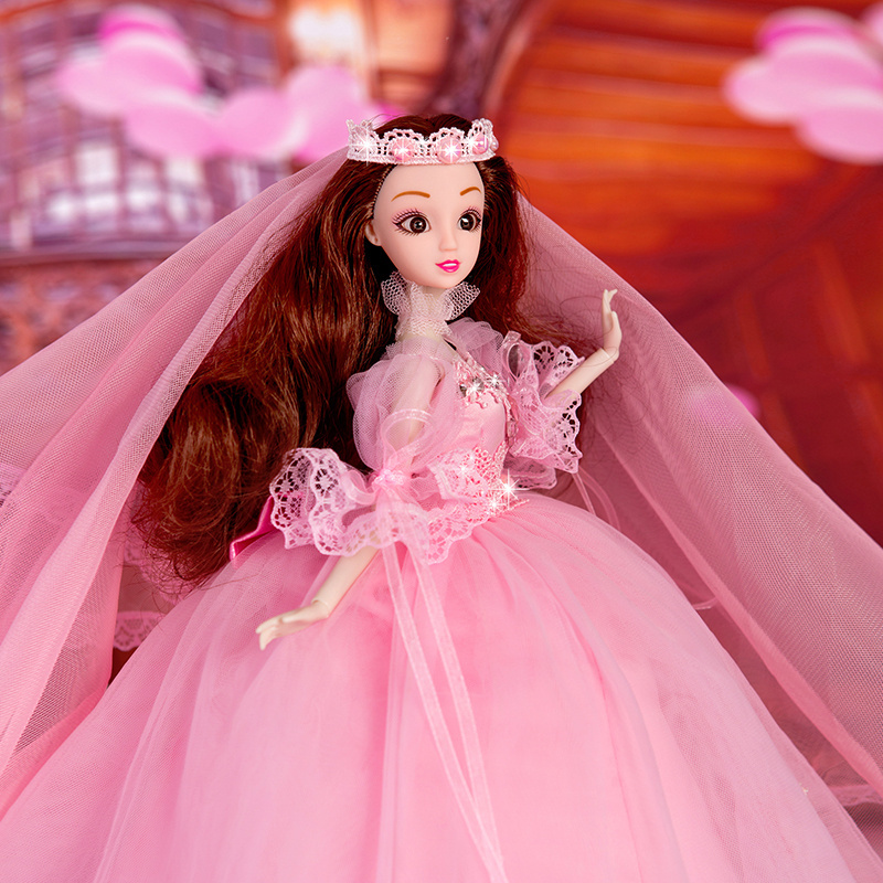 Wholesale Long Hair Wedding Suit Doll Princess Dress Fashion Toy Baby Doll