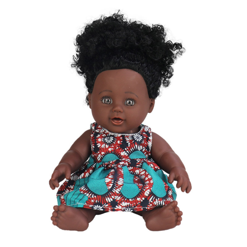 vinyl Plastic 12 inch toys lifelike african american black dolls fashion toys doll for girl kids