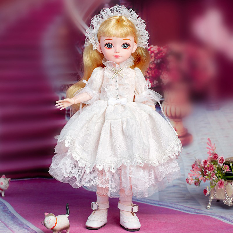 12 inch Fairy Princess Doll Pink Super Cute Lolita Changeover Doll High Quality Gift Box Doll Toy Gift for Teenage Girls