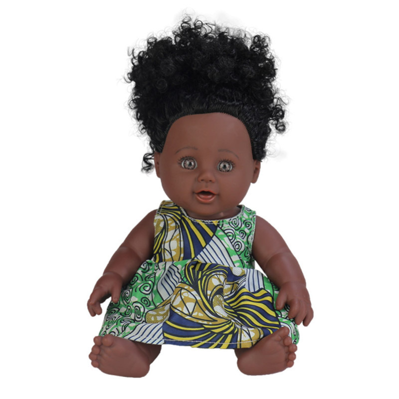 vinyl Plastic 12 inch toys lifelike african american black dolls fashion toys doll for girl kids