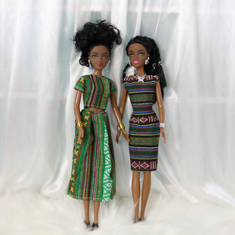 12.5 Inch Vinyl Plastic Doll African American Girl Doll Toy  Black Dolls For Girls