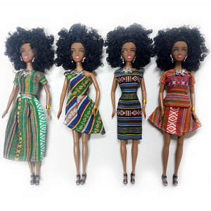 12.5 Inch Vinyl Plastic Doll African American Girl Doll Toy  Black Dolls For Girls