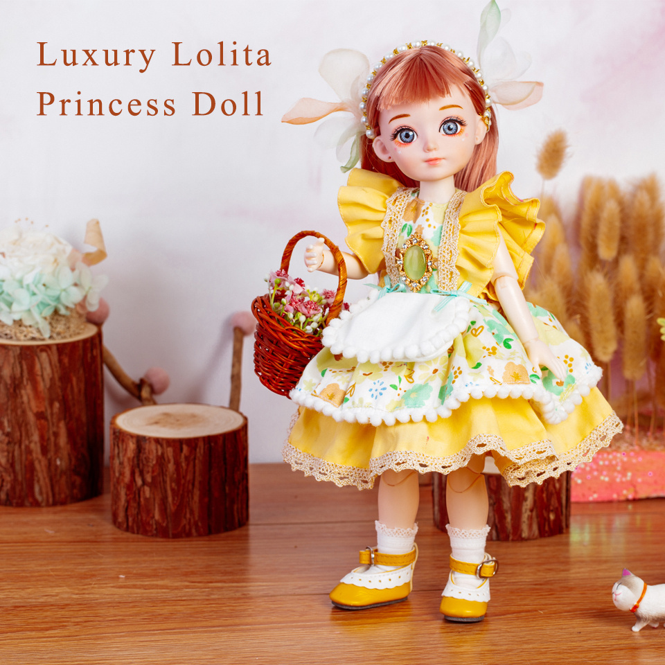 12 inch Fairy Princess Doll Pink Super Cute Lolita Changeover Doll High Quality Gift Box Doll Toy Gift for Teenage Girls