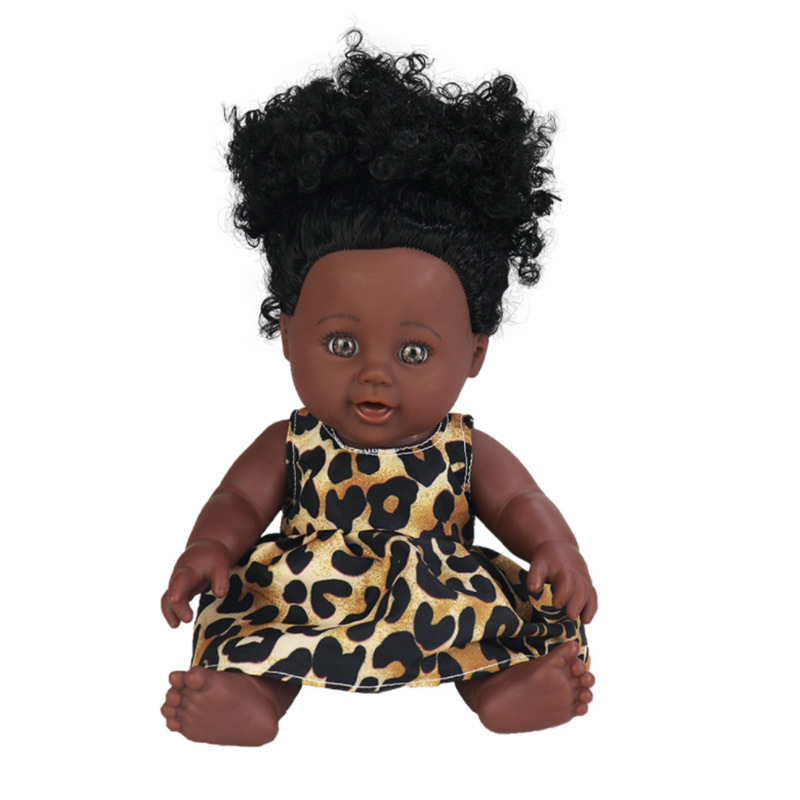 vinyl Plastic 12 inch toys lifelike african american black dolls fashion toys doll for girl kids