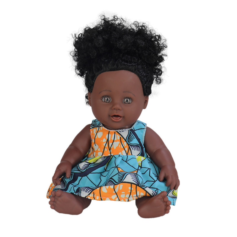 vinyl Plastic 12 inch toys lifelike african american black dolls fashion toys doll for girl kids