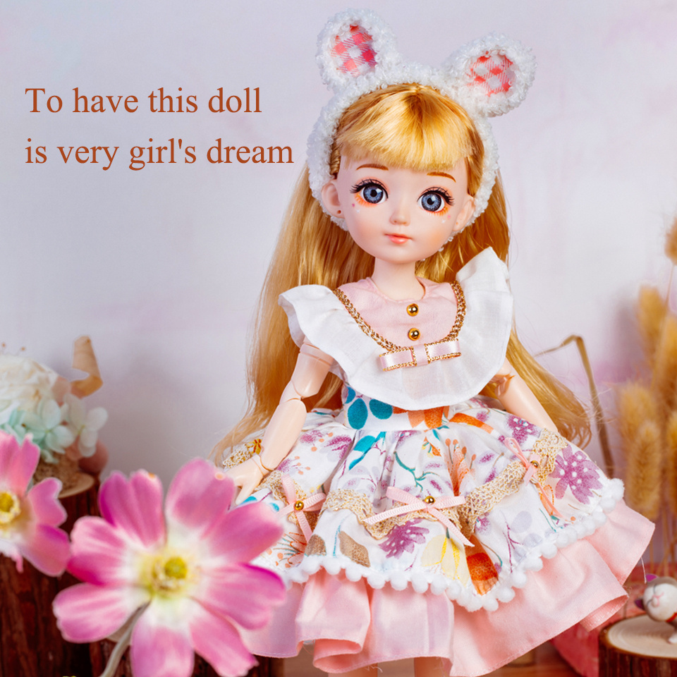 12 inch Fairy Princess Doll Pink Super Cute Lolita Changeover Doll High Quality Gift Box Doll Toy Gift for Teenage Girls