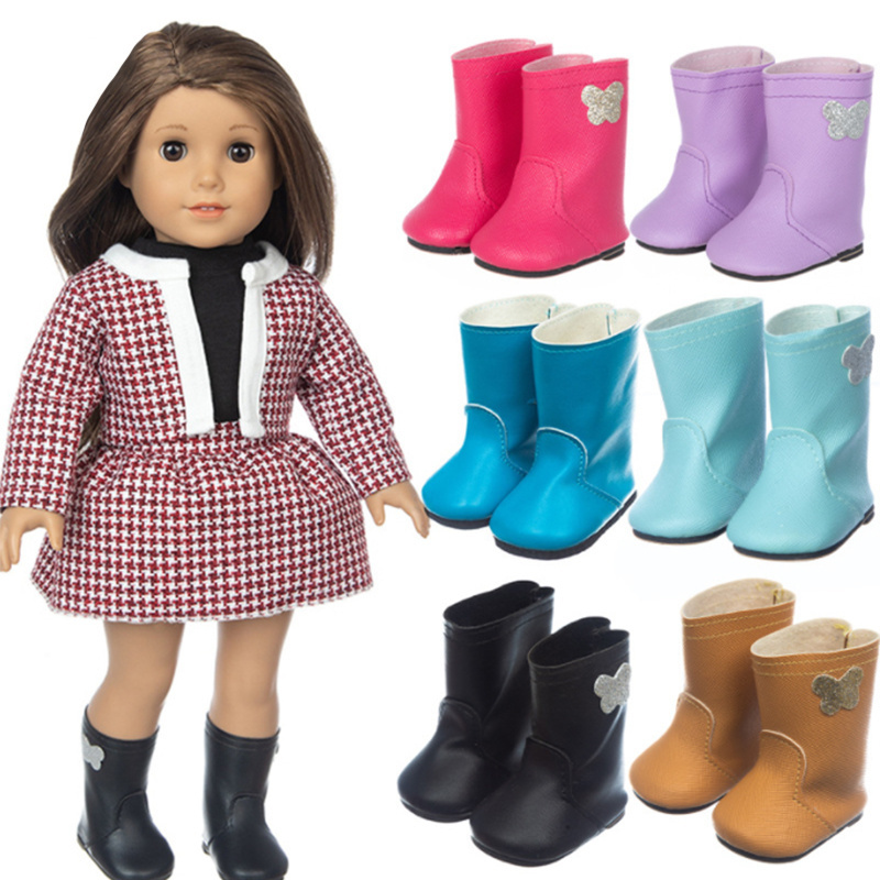 Amazon hot sale 18 inch doll shoes accessories American girls doll 45cm dress up Winter Boots doll shoes wholesale