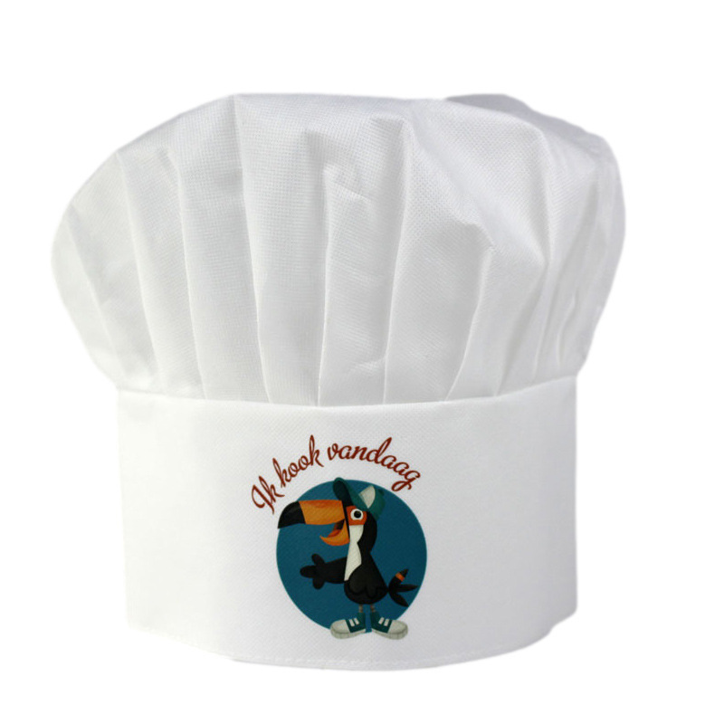 Custom Logo Disposable White Adjustable Elastic Cooking Kitchen Chef Hat