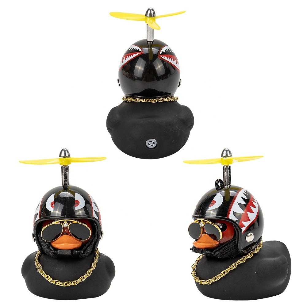 Tiktok Cute wholesale Mini Yellow Rubber Duck Bulk Helmet car accessories swing Duck toy for Car pendant