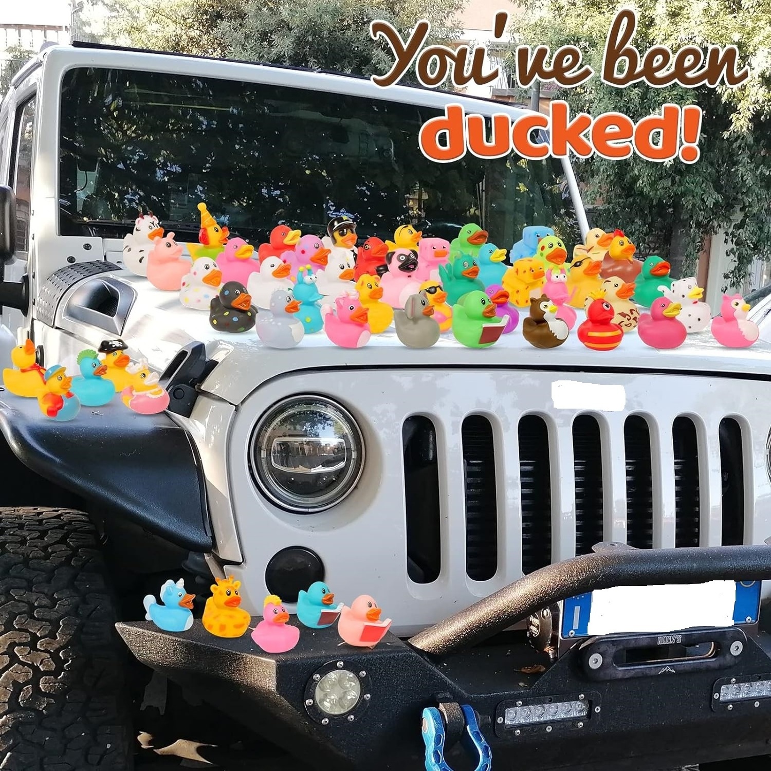 Wholesale 2 inch Bulk Floater Duck for Kids Custom Logo ArtCreativity Assorted Rubber Jeep Duck TBaby Bath Toys Festival duck