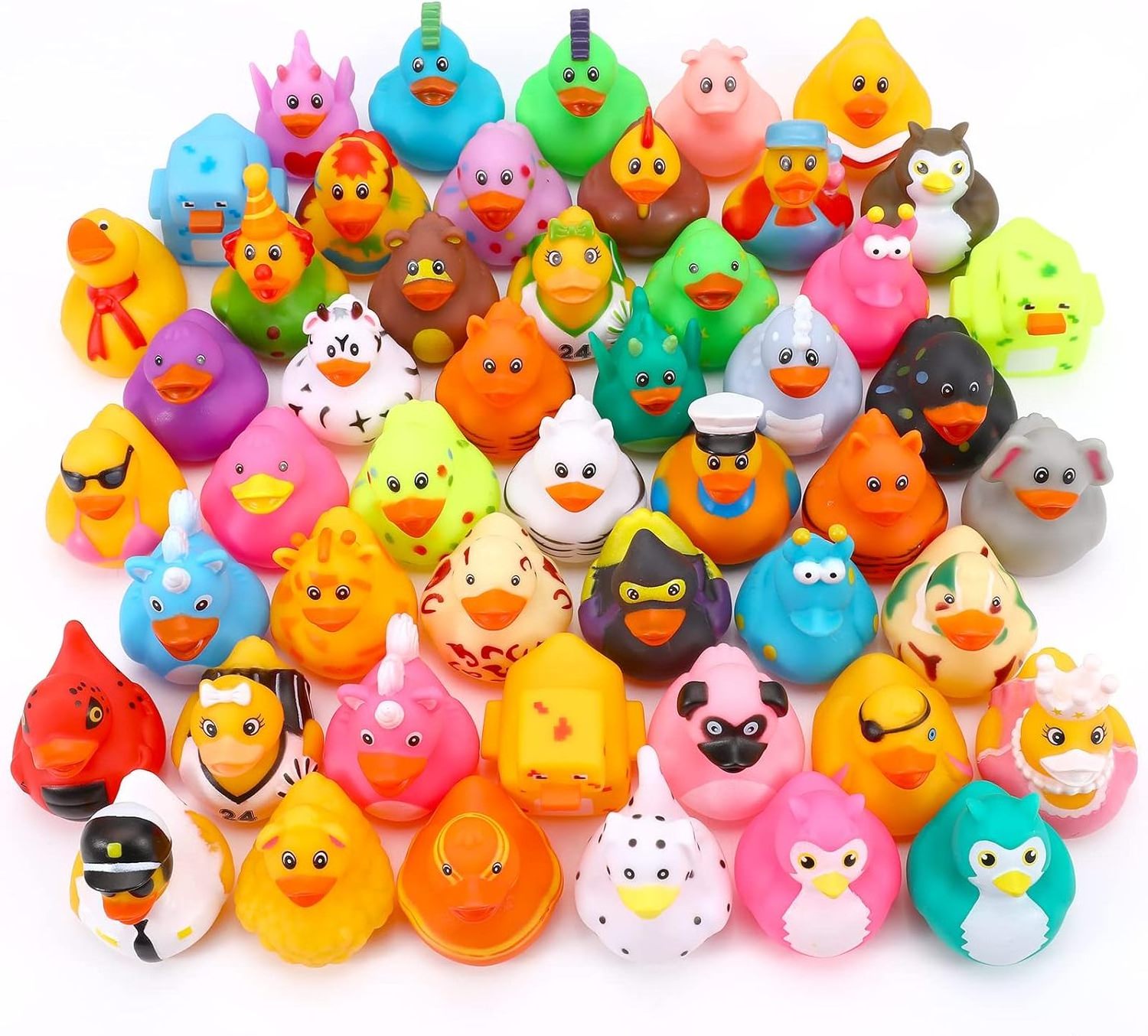 Wholesale 2 inch Bulk Floater Duck for Kids Custom Logo ArtCreativity Assorted Rubber Jeep Duck TBaby Bath Toys Festival duck