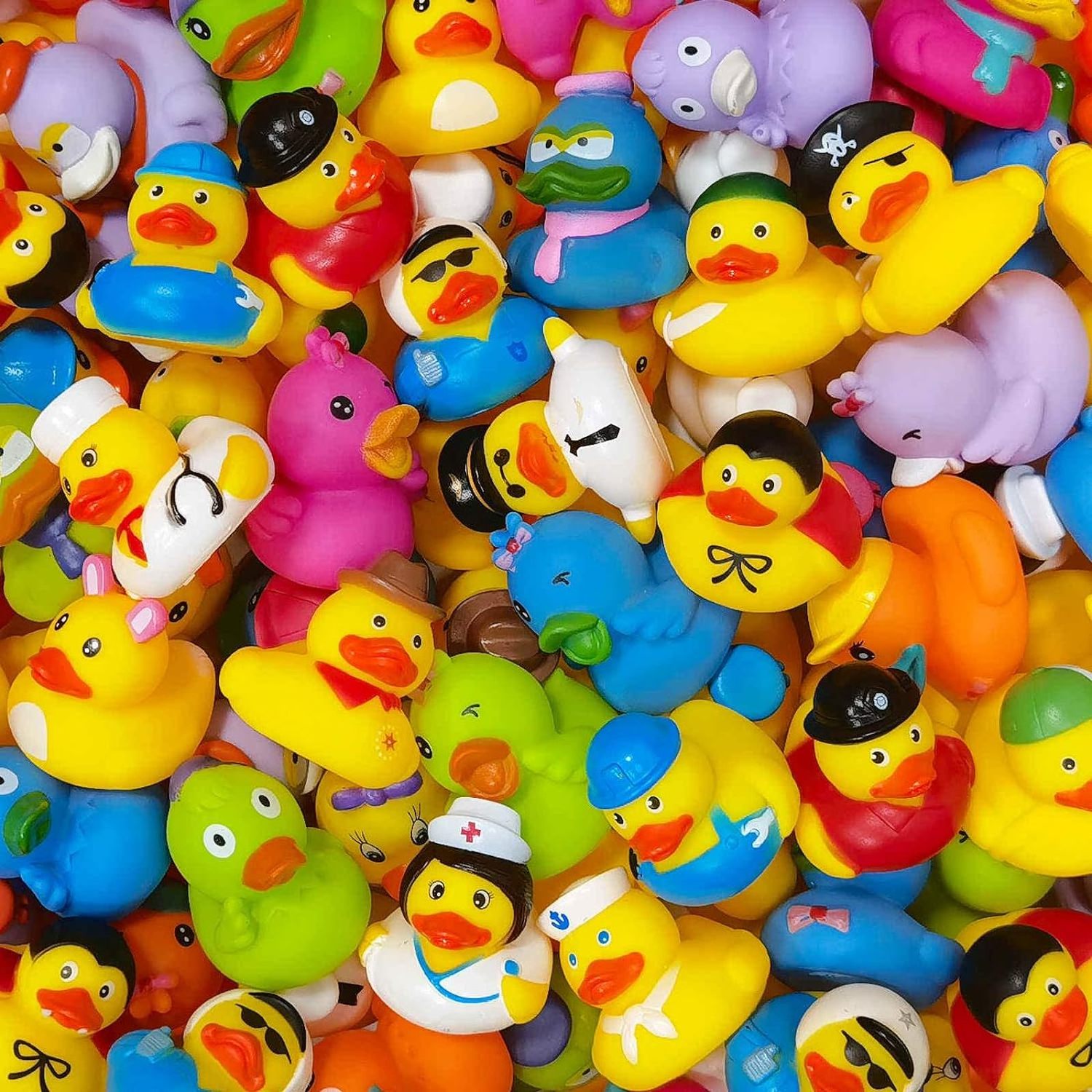 Wholesale 2 inch Bulk Floater Duck for Kids Custom Logo ArtCreativity Assorted Rubber Jeep Duck TBaby Bath Toys Festival duck