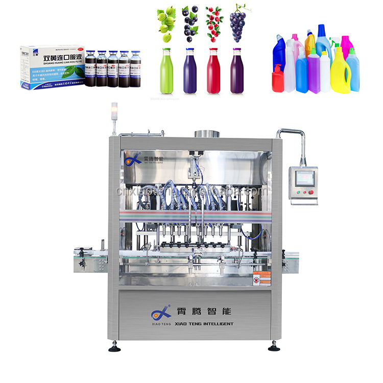 Liquid Filling Machine Manufacture Customized Fully Automatic 10ml-2500ml Juice Machine Round Bottle Oil Perfume Machine 1.5kw