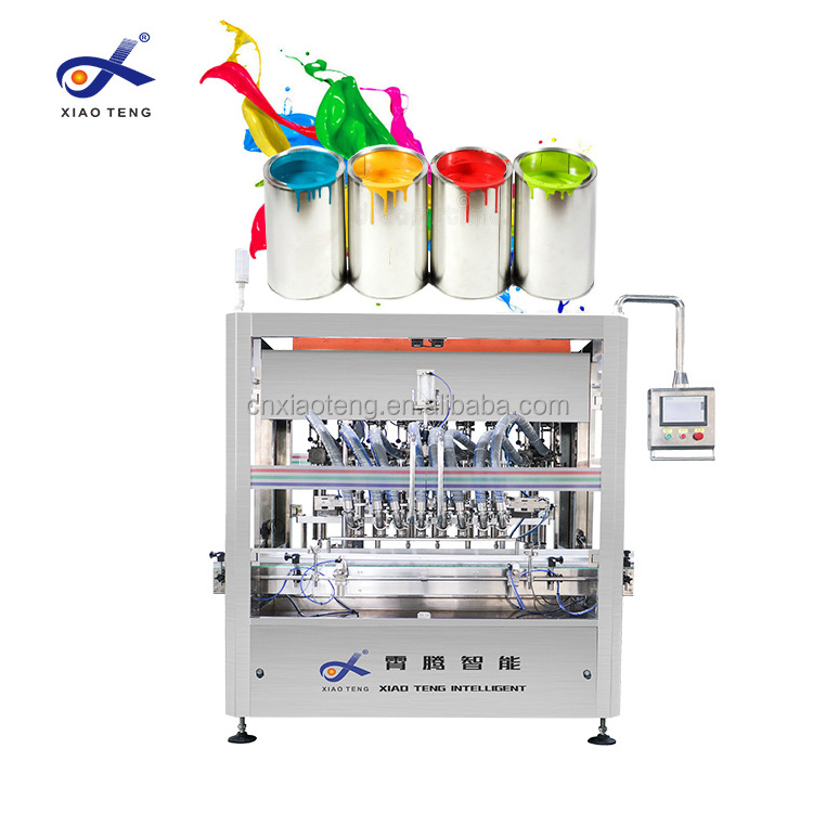 4-12 heads viscosity engine oil juice liquid bottle plastic spray paint pneumatic coffee filling machine packing machine