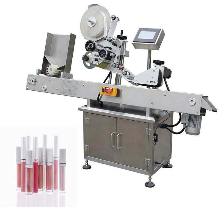 automatic tabletop applicator high speed label sticker printing round jar can plastic bucket vat labeling machine