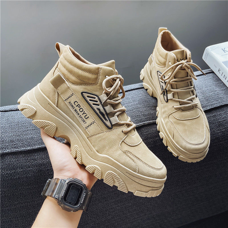 Autumn New Martin Boots Men's Versatile Sports Shoes Elevated Men's Shoes Work wear Board Shoes Casual Men's Martin Boots 2161