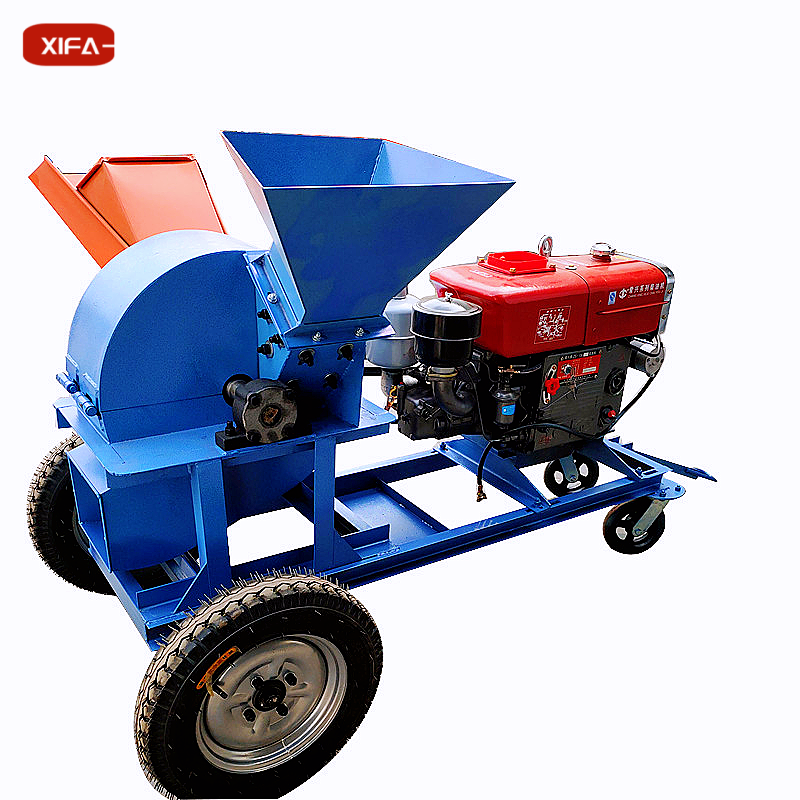 Waste furniture scrap grinder Mushroom material round mushroom wood powder machine Mushroom wood planting wood grinder