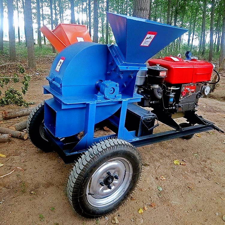 Waste furniture scrap grinder Mushroom material round mushroom wood powder machine Mushroom wood planting wood grinder