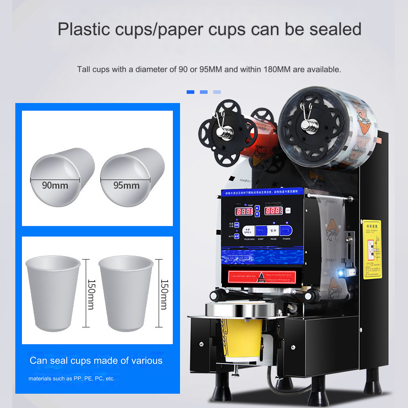 Cheap Products Seal Machinery Milk Tea Equipment Automatic Plastic Cup Sealer Bubble Tea Cup Sealing Machine